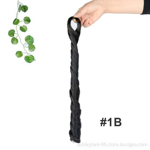 Kanekalon spiral french curl wave yaki pony style curly wavy afro kinky extensions synthetic braids for african hair attachments
